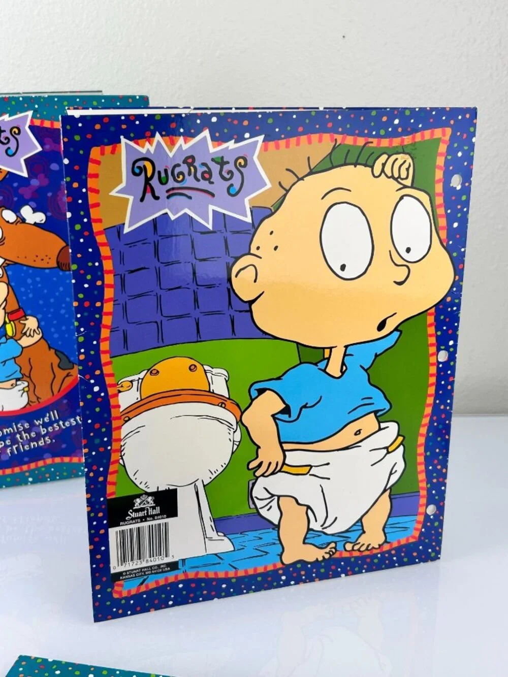Rugrats Vintage Set of 3 School Paper Folders Tommy 90s Reptar Nickelodeon